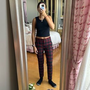 Plaid Zara pants with elastic band waist